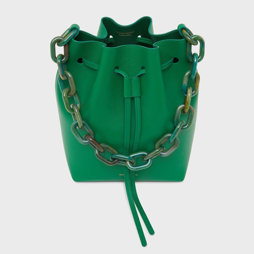 Women's Mansur Gavriel Twist Mini Bucket Bags Green | AU 7184IM